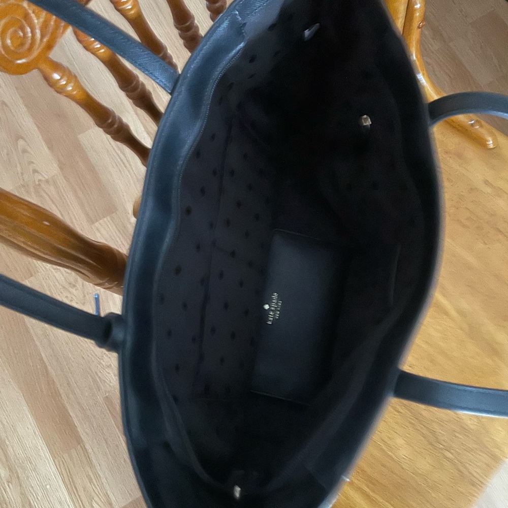 Kate Spade Black Tote with Polka Dot Lining